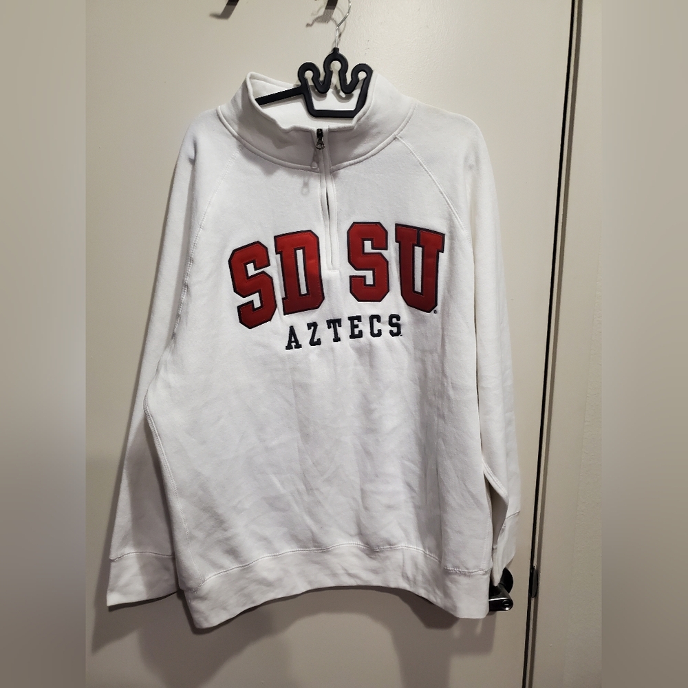 Men's Ouray White SDSU Sweat Shirt Medium
